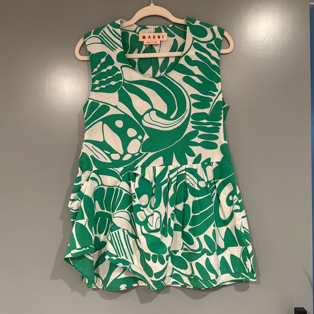 Marni Green Patterned Top